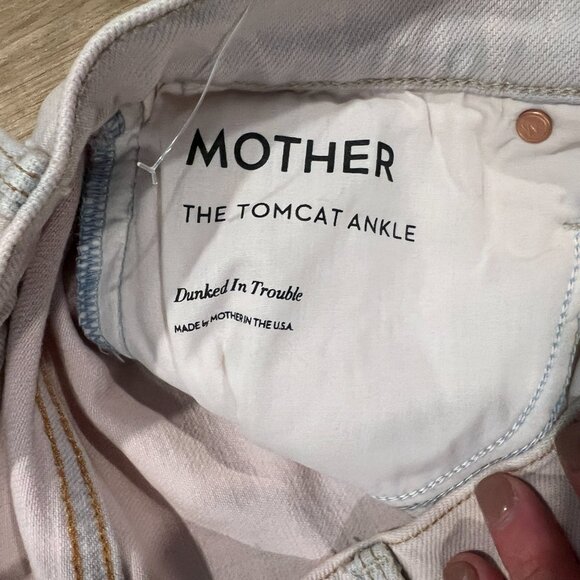 Mother Jeans The Tomcat Ankle Dunked In Trouble Light Pink Size 26 - Picture 8 of 12